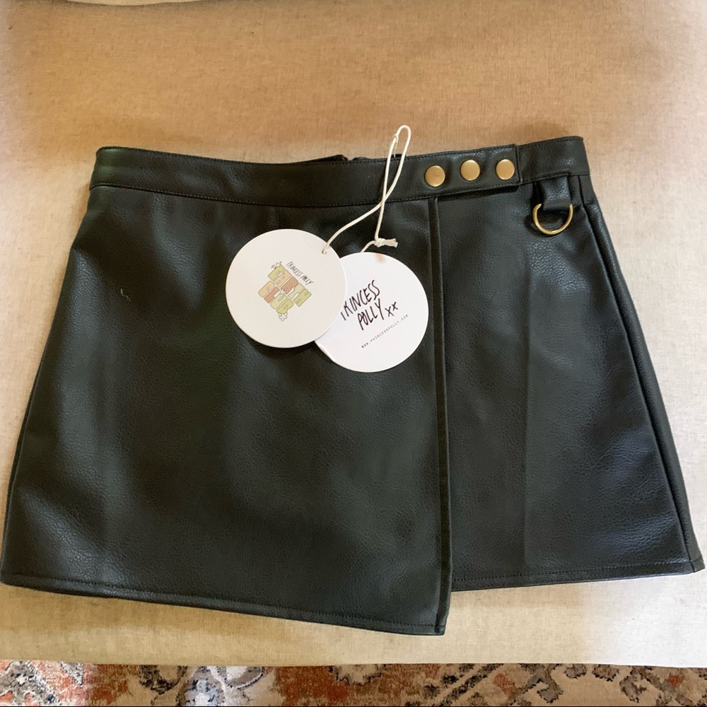 Princess Polly Leather Wrap Skirt